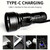 829 T40 1000LM USB Rechargeable LED Flashlight Including Battery(Black)