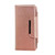 For iPhone 15 Plus Multifunctional 7-Card Wallet Leather Phone Case(Rose Gold)