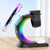 T17 3-in-1 RGB Atmosphere Light MagSafe Phone Watch Earphone Wireless Charger, Color: Black with US Plug