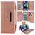 For iPhone 14 Multifunctional 7-Card Wallet Leather Phone Case(Rose Gold)