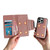 For iPhone 15 Multifunctional 7-Card Wallet Leather Phone Case(Rose Gold)