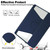 For iPad Air 11 2024 Transparent Rotation Smart Leather Tablet Case with Keyboard(Dark Blue)