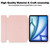 For iPad Air 13 2024 Transparent Rotation Smart Leather Tablet Case with Keyboard(Pink)