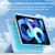 For iPad 10th Gen 10.9 2022 Rotatable Magnetic Detachable Leather Tablet Case with Pen Slot(Blue)