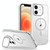 For iPhone 12/12 Pro J2 High Transparent MagSafe Magnetic Frame Holder Phone Case(Grey)