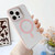 For iPhone 14/13 J2 High Transparent MagSafe Magnetic Frame Holder Phone Case(Pink)