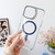 For iPhone 14 Pro Max J2 High Transparent MagSafe Magnetic Frame Holder Phone Case(White)