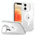 For iPhone 12/12 Pro J2 High Transparent MagSafe Magnetic Frame Holder Phone Case(White)
