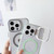 For iPhone 13 Pro Max J2 High Transparent MagSafe Magnetic Frame Holder Phone Case(White)