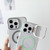 For iPhone 15 Pro Max J2 High Transparent MagSafe Magnetic Frame Holder Phone Case(Grey)