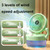 USB Charging Folding Desktop Spray Humidification Fan with Night Light(Green)