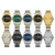 BINBOND B2202 Diamond Dual-calendar Luminous Quartz Watch, Color: White Steel-Blue