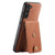 For Samsung Galaxy S23 5G Denior D14 NK Retro Pattern MagSafe Magnetic Card Holder Leather Phone Case(Brown)