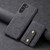 For Samsung Galaxy S23 5G Denior D14 NK Retro Pattern MagSafe Magnetic Card Holder Leather Phone Case(Black)