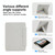 For iPad Air 13 2024 Y-Shape Double-sided Clip Magnetic Smart Tablet Case(Light Grey)