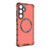 For Samsung Galaxy S24+ 5G Honeycomb Magnetic Ring Shockproof Phone Case(Red)