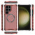 For Samsung Galaxy S23 Ultra 5G Honeycomb Magnetic Ring Shockproof Phone Case(Red)