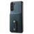 For Samsung Galaxy S23 5G Denior D14 NK Retro Pattern MagSafe Magnetic Card Holder Leather Phone Case(Blue)