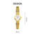 BS Bee Sister 22mm Retro Female Wrist Watch with Stainless Steel Mesh Butterfly Design Strap(Golden White)