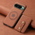 For Google Pixel 9 Denior D14 NK Retro Pattern MagSafe Magnetic Card Holder Leather Phone Case(Brown)