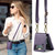 For Samsung Galaxy Z Flip3 5G DG.MING M5 Series Zip RFID Multi Card Detachable Leather Phone Case with Long Lanyard(Purple)