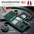 For Samsung Galaxy Z Flip5 5G DG.MING M5 Series Zip RFID Multi Card Detachable Leather Phone Case with Long Lanyard(Green)