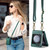 For Samsung Galaxy Z Flip5 5G DG.MING M5 Series Zip RFID Multi Card Detachable Leather Phone Case with Long Lanyard(Green)