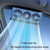 Solar Car Exhaust Fan Air Circulation Cooling Ventilation Fan(Black Blue)
