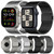 For Apple Watch Ultra 49mm Norman Buckle Stainless Steel Watch Band(Black)