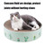 Round Corrugated Cat Scratcher Claw Sharpener Toy Bed, Colour: Paw Print 41x41x10cm