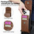 For Phones Below 6.7 inches Multifunctional Vertical Magnetic Flip Phone Waist Bag(Brown)