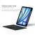 For iPad Air 13 2024 Intelligent Detachable Touch Bluetooth Keyboard Leather Tablet Case with Backlight/Pen Slot(Black)