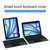 For iPad 10.2 2021 Intelligent Detachable Touch Bluetooth Keyboard Leather Tablet Case with Backlight/Pen Slot(Black)