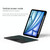 For iPad 10.2 2021 Intelligent Detachable Touch Bluetooth Keyboard Leather Tablet Case with Backlight/Pen Slot(Black)