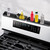 1pair Kitchen Silicone Oven Storage Rack Integrated Roaster Spice Organizer, Color: Beige