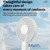 S3 3 Speed Low Noise Hanging Hole Desk Fan Portable Rechargeable Handheld Cooling Fan(White)