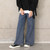 Girl Plus Velvet Loose Broad Leg Sagging Straight Pants Jeans (Color:Dark Blue Size:150cm) Girl Plus Velvet Loose Broad Leg Sagging Straight Pants Jeans (Color:Dark Blue Size:150cm)