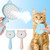 Pet Spray Massage Comb Cats Anti Flying Hair Bathing Brush(Pink)
