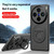 For vivo X100s Magsafe Hidden Fold Holder Full Coverage Shockproof Phone Case(Black)