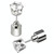 1 Pair Fashion LED Earrings Glowing Light Up Diamond Earring Stud(Orange)