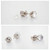 1 Pair Fashion LED Earrings Glowing Light Up Diamond Earring Stud(Orange)