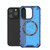 For iPhone 15 Pro Max Honeycomb Magnetic Ring Shockproof Phone Case(Blue)