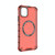 For iPhone 11 Honeycomb Magnetic Ring Shockproof Phone Case(Red)