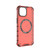 For iPhone 15 Honeycomb Magnetic Ring Shockproof Phone Case(Red)