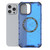 For iPhone 13 Pro Max Honeycomb Magnetic Ring Shockproof Phone Case(Blue)