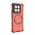 For Xiaomi 14 Honeycomb Magnetic Ring Shockproof Phone Case(Red)