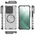 For Xiaomi 14 Honeycomb Magnetic Ring Shockproof Phone Case(White) For Xiaomi 14 Honeycomb Magnetic Ring Shockproof Phone Case(White)