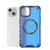 For iPhone 14 Plus Honeycomb Magnetic Ring Shockproof Phone Case(Blue)