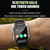 C20Plus 1.81-inch Health Monitoring Waterproof Bluetooth Call Smart Watch, Color: Black Leather