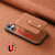 For iPhone 16 Plus Denior D14 NK Retro Pattern MagSafe Magnetic Card Holder Leather Phone Case(Brown)